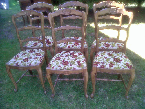 Set of 6 provencal style dining chairs